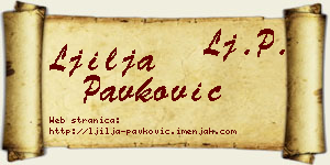 Ljilja Pavković vizit kartica